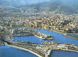 Savona harbour, aerial view